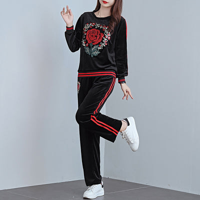 Conjunto Deportivo Mujer con Blusa Manga Larga y Pantalón Ajustado Diamantes Rosa - Image 8