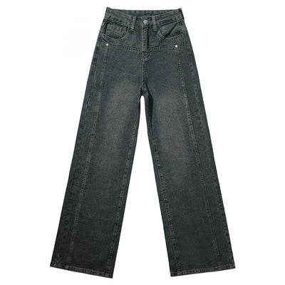 Jeans Cintura Alta Gris Cemento Corte Recto Efecto Adelgazante - Image 5