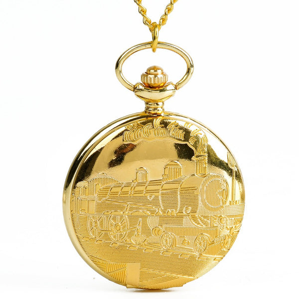 Reloj de Bolsillo Clásico Dorado Grande
