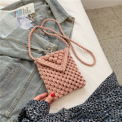 Bolsa Tejida al Hombro Estilo Occidental con Textura de Mensajero - Image 17