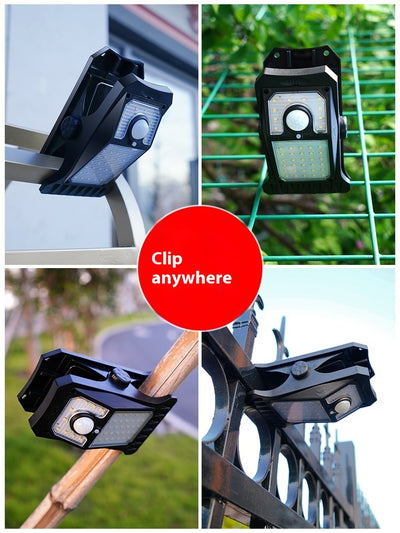 Lámpara Clip Solar con Sensor de Movimiento Corporal Impermeable - Image 9