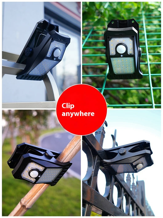 Lámpara Clip Solar con Sensor de Movimiento Corporal Impermeable - Image 9