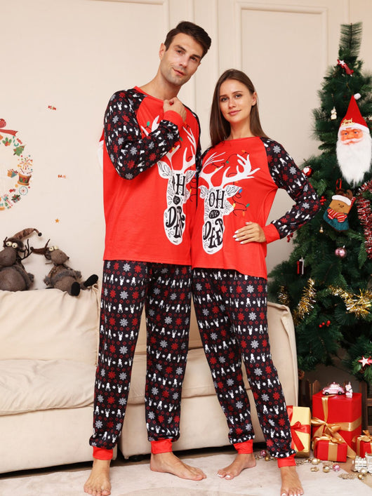 Pijama Navideño Familiar a Juego - Diseño Reno y Copo de Nieve - Image 11