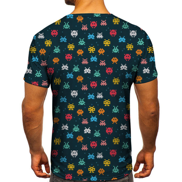 Playera Retro Camuflaje con Estampado Digital 3D