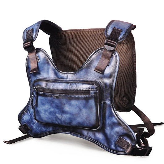 Bolsa de Pecho Vintage en Cuero Genuino para Hombre - Estilo Outdoor - Image 4
