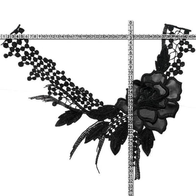 Cuello Bordado Venecia con Lentejuelas y Encaje Floral Aplicado - Image 11