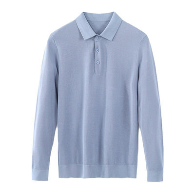 Camiseta Manga Larga de Seda Morera para Hombre - Básico Liso - Image 5