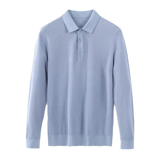 Camiseta Manga Larga de Seda Morera para Hombre - Básico Liso - Image 5