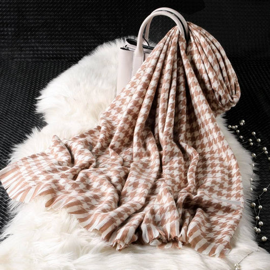 Bufanda de Cachemira Cuadros Británica Doble Faz para Mujer 200x70cm - Image 60