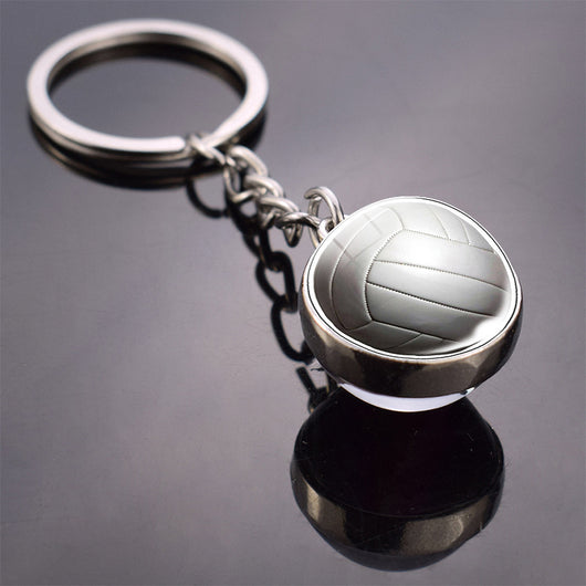 Llavero Balón de Fútbol con Cuentas de Cristal Doble Cara - Image 3