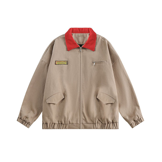 Abrigo Vintage con Cuello Camisero Bordado para Mujer - Image 9