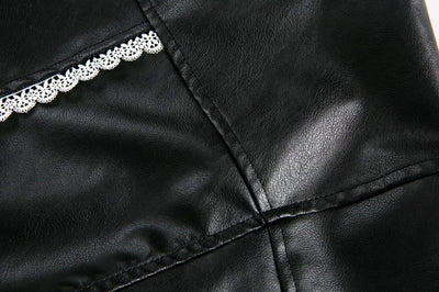 Chaqueta de Solapa Negra con Encaje y Bordado Love Number para Mujer - Image 11