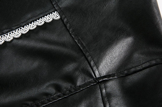 Chaqueta de Solapa Negra con Encaje y Bordado Love Number para Mujer - Image 11