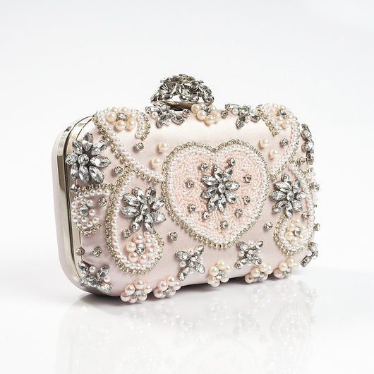Bolso de Noche Elegante con Corazón y Diamantes para Mujer - Image 4