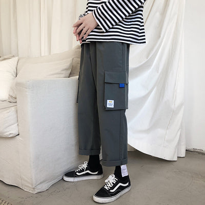 Pantalones Harem Casuales Holgados de Pierna Recta para Hombre - Image 12