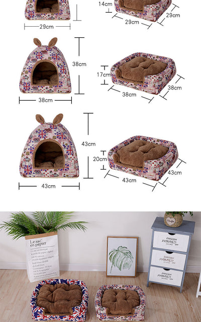 Casa Refugio Térmico para Mascotas con Diseño Yurta y Cojín Absorbente - Image 3