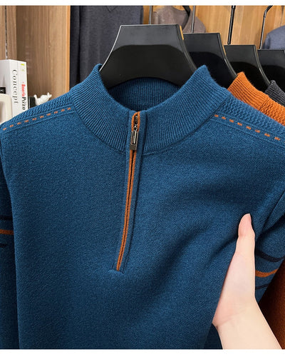 Suéter de Cuello Alto Grueso para Hombre - Lana Cálida Invierno Casual - Image 30