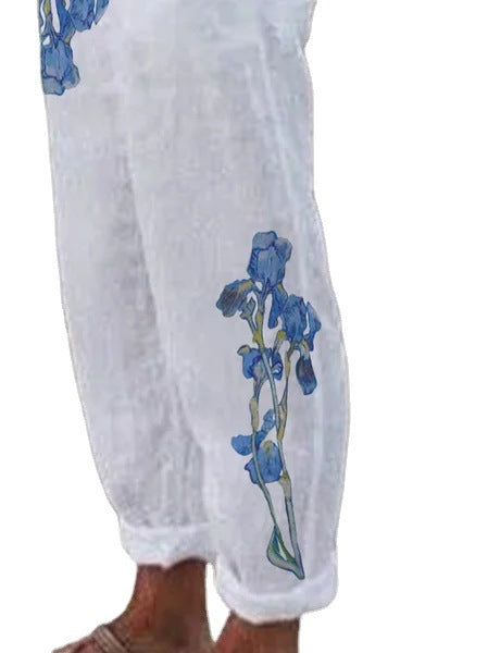 Pantalones Vintage Estampados de Pierna Ancha para Mujer - Image 4