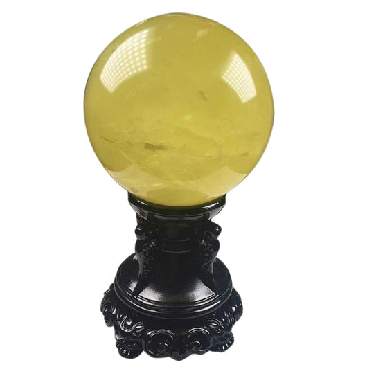 Esfera de Topacio Natural del Mar de China Oriental con Base - Ornamento Decorativo - Image 7