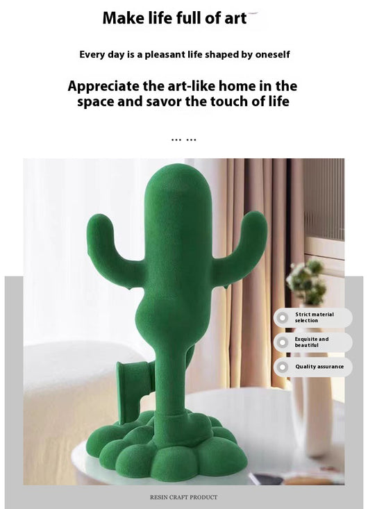 Adorno Decorativo Cactus Humanizado con Textura Suave - Image 12