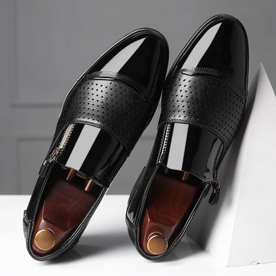 Zapatos de Cuero para Hombre Ejecutivos Transpirables con Diseño Perforado