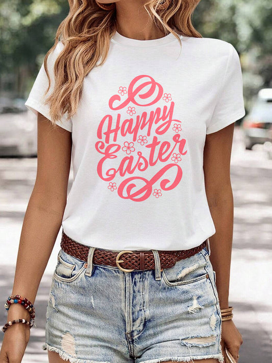 Blusa Casual Minimalista Cuello Redondo Manga Corta para Mujer - Image 2