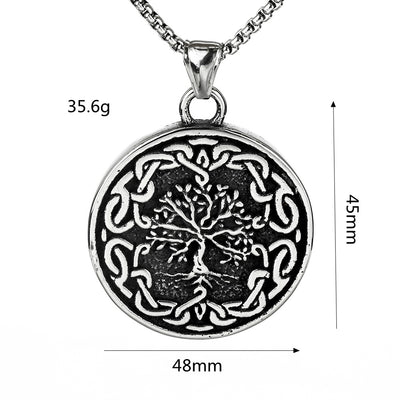 Collar Vikingo Árbol de la Vida en Acero Titanio para Hombre - Image 11