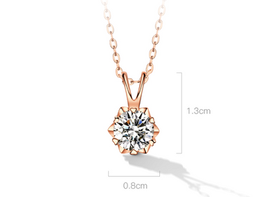 Collar Solitario de Diamante con Seis Puntas en Plata - Propuesta de Matrimonio - Image 5
