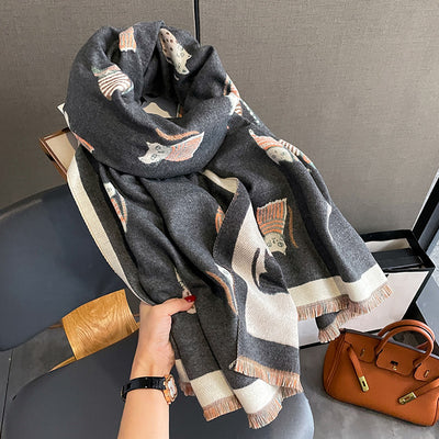 Bufanda de Cashmere Artificial Estilo Coreano Versátil Invierno Mujer - Image 16