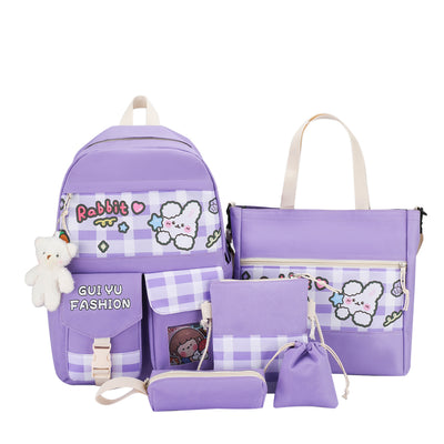 Mochila Escolar 5 en 1 de Gran Capacidad para Primaria y Secundaria - Image 12