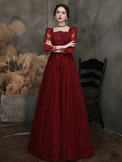 Vestido de Noche Elegante con Mangas para Mujer - Image 10