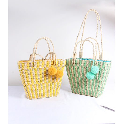 Bolsa de Playa Coreana Estilo Vacaciones - Bandolera Tejida para Mujer - Image 8