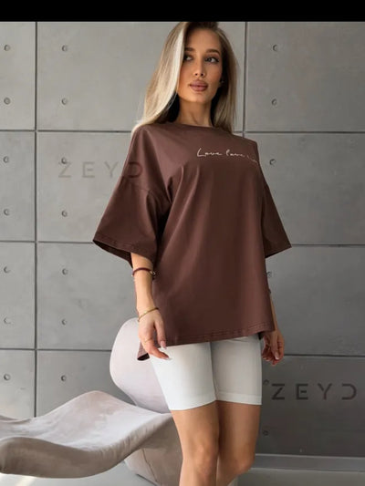 Camiseta de Algodón Estampada con Mensaje Dulce para el Día a Día - Image 15