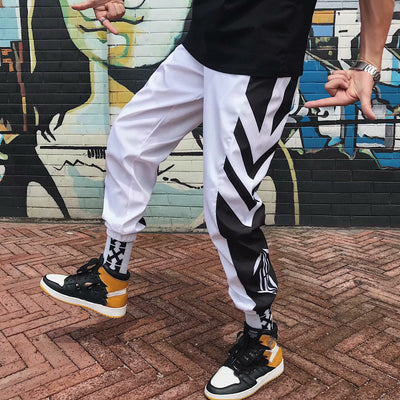 Pantalones Casuales Hombre Colorblock Sueltos Versátiles - Image 5