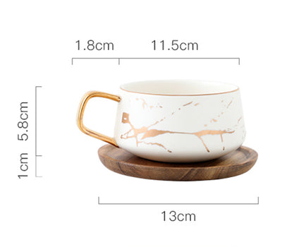 Taza de cerámica con acabado dorado - Image 11