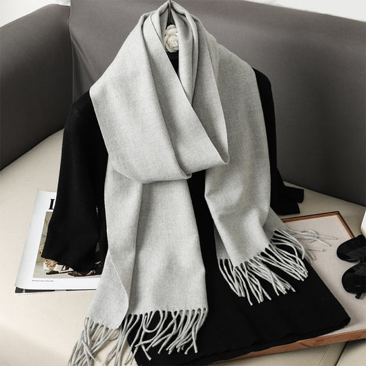 Pashmina Cálida de Color Sólido para Mujer - Chal Suave Estilo Cashmere - Image 21