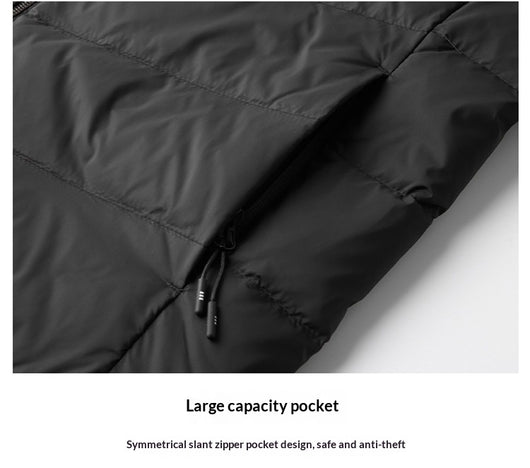 Chaqueta de Plumas para Hombre con Cuello Alto - Abrigo Cálido Otoño Invierno - Image 15
