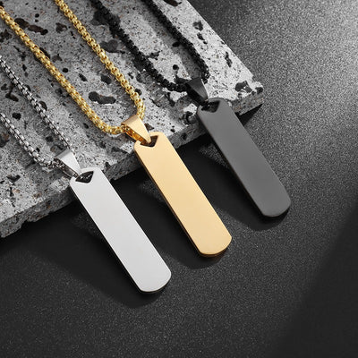 Collar Acero Titanio Pulido 3D para Hombre - Diseño Minimalista y Elegante - Image 9