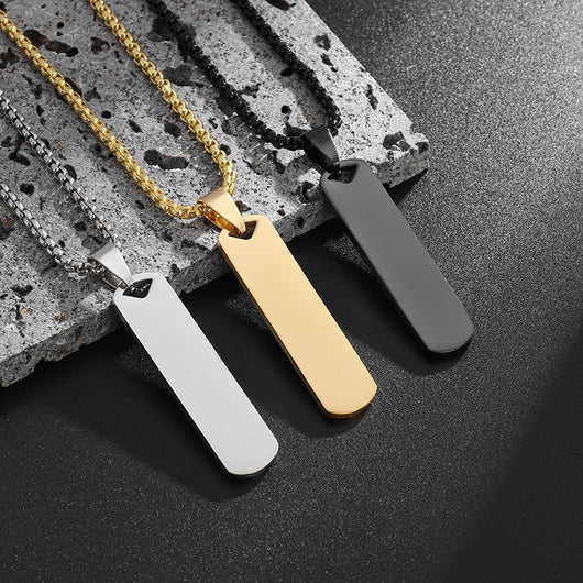Collar Acero Titanio Pulido 3D para Hombre - Diseño Minimalista y Elegante - Image 9