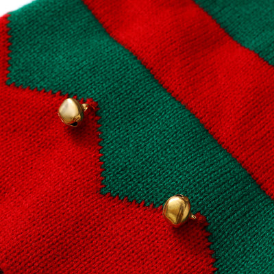 Gorro Navideño Infantil de Lana Tejida a Rayas - Image 4