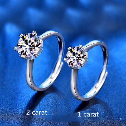 Anillo de Moissanita para Mujer con Seis Garras - Image 11