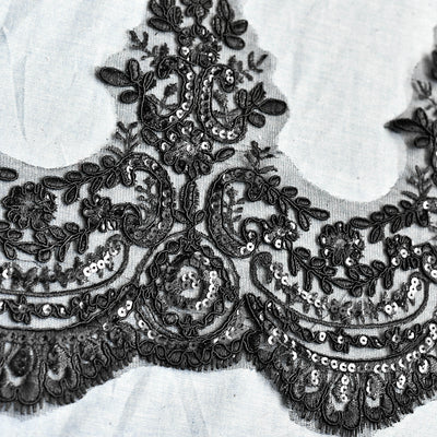 Accesorios de Encaje Secuencia Bordado para Boda con Efecto Pestañas - Image 44