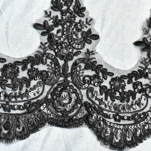 Accesorios de Encaje Secuencia Bordado para Boda con Efecto Pestañas - Image 44