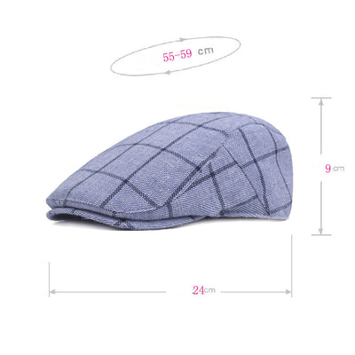 Gorra de Cuadros Estilo College en Algodón para Hombre - Image 6