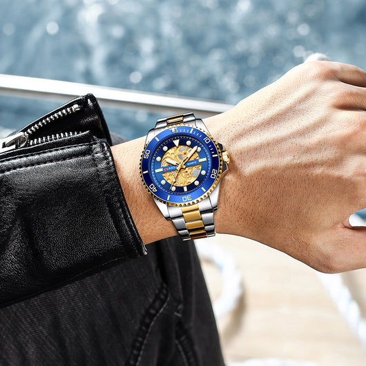 Reloj Empresarial para Hombre Resistente al Agua con Esfera Redonda - Image 16