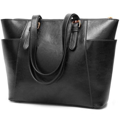 Bolso Tote de Cuero Encerado para Mujer - Gran Capacidad - Image 18
