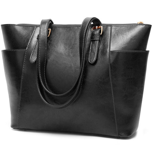 Bolso Tote de Cuero Encerado para Mujer - Gran Capacidad - Image 18