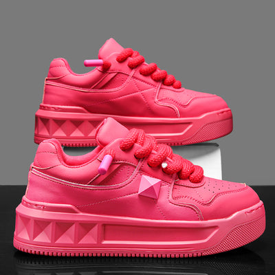 Zapatos Deportivos Blancos para Hombre con Suela Gruesa y Aumento de Altura - Image 3