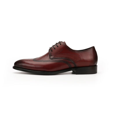 Zapatos de Cuero para Hombre con Punta Afilada y Tallado Artesanal - Image 7