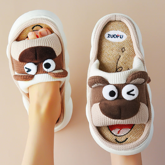 Pantuflas de Lino para Mujer Suela Gruesa Cuatro Estaciones - Image 26